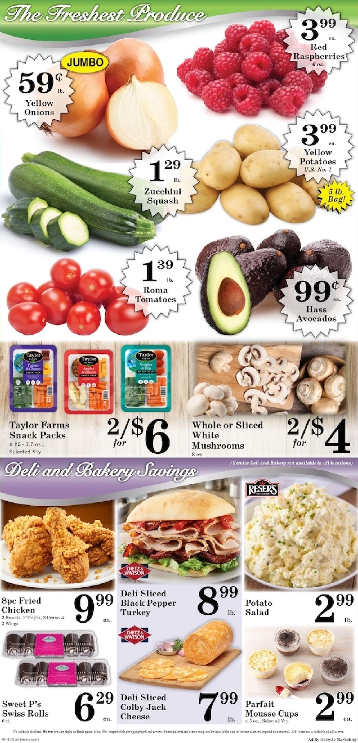 Harvest Foods (Craigmont–Reubens Area, ID) Weekly Ad August 12 - 18, 2026