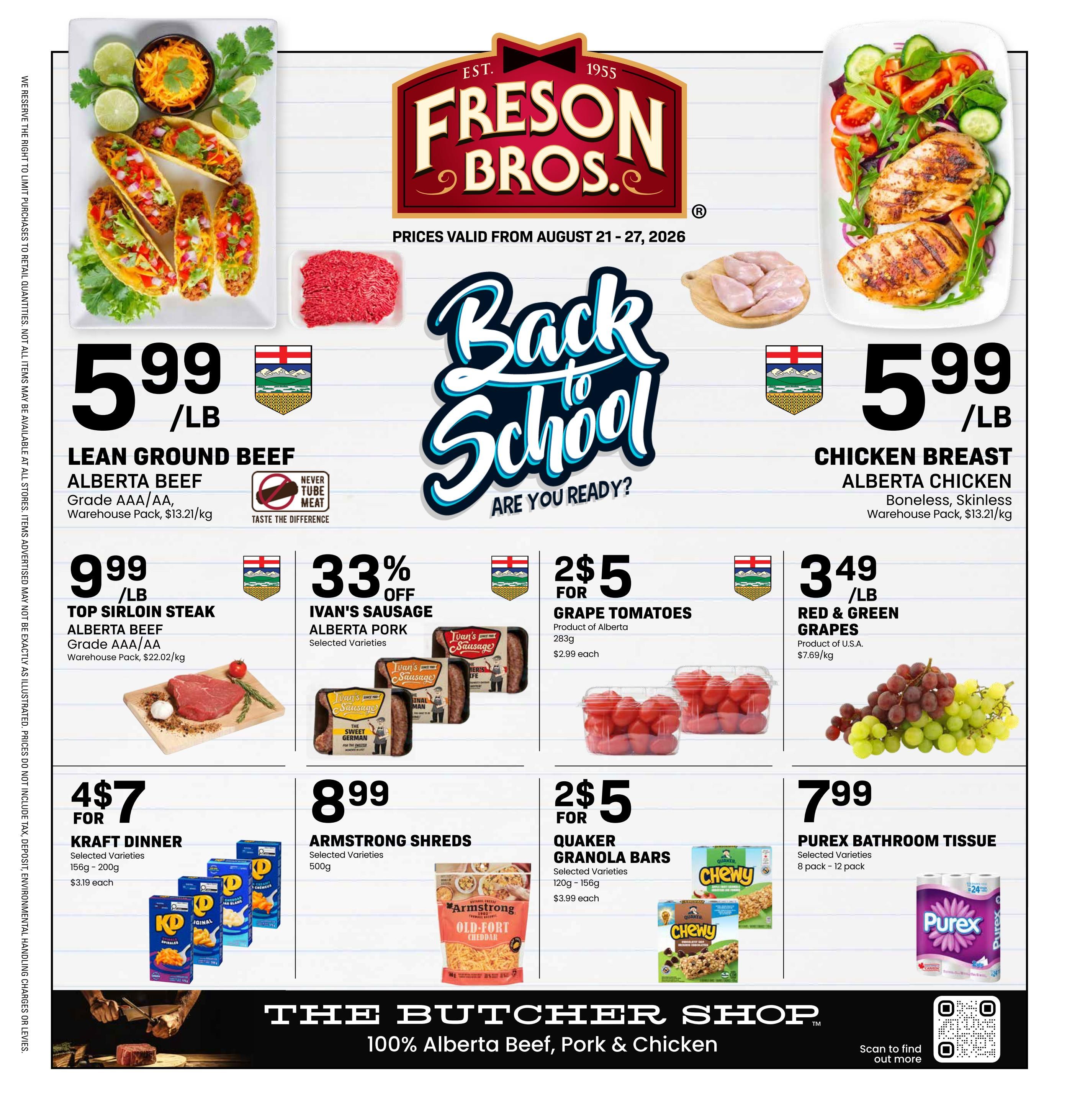 Freson Bros. Flyer August 21 to 27