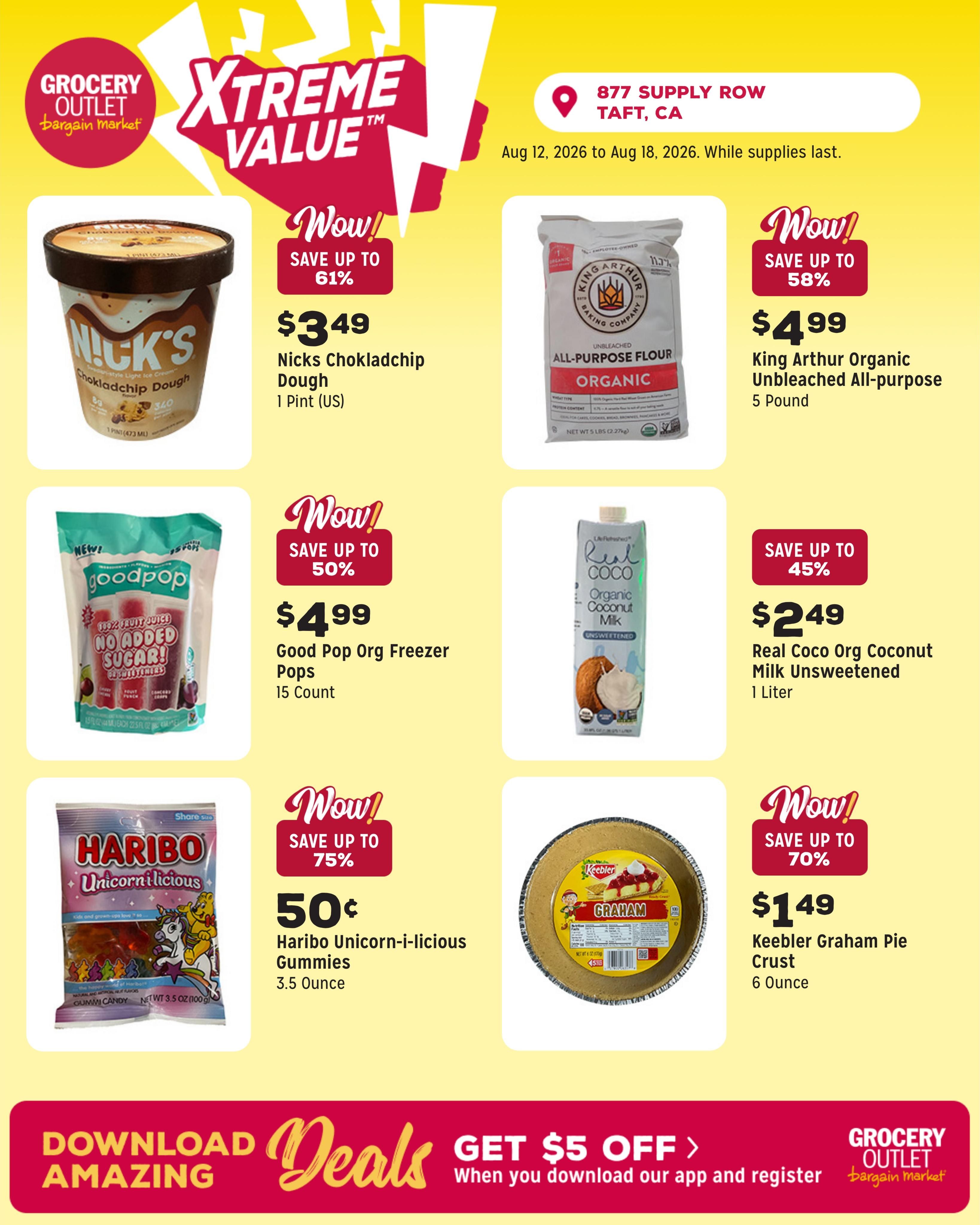 Grocery Outlet (Tupman Area, CA) Weekly Ad August 12 - 18, 2026