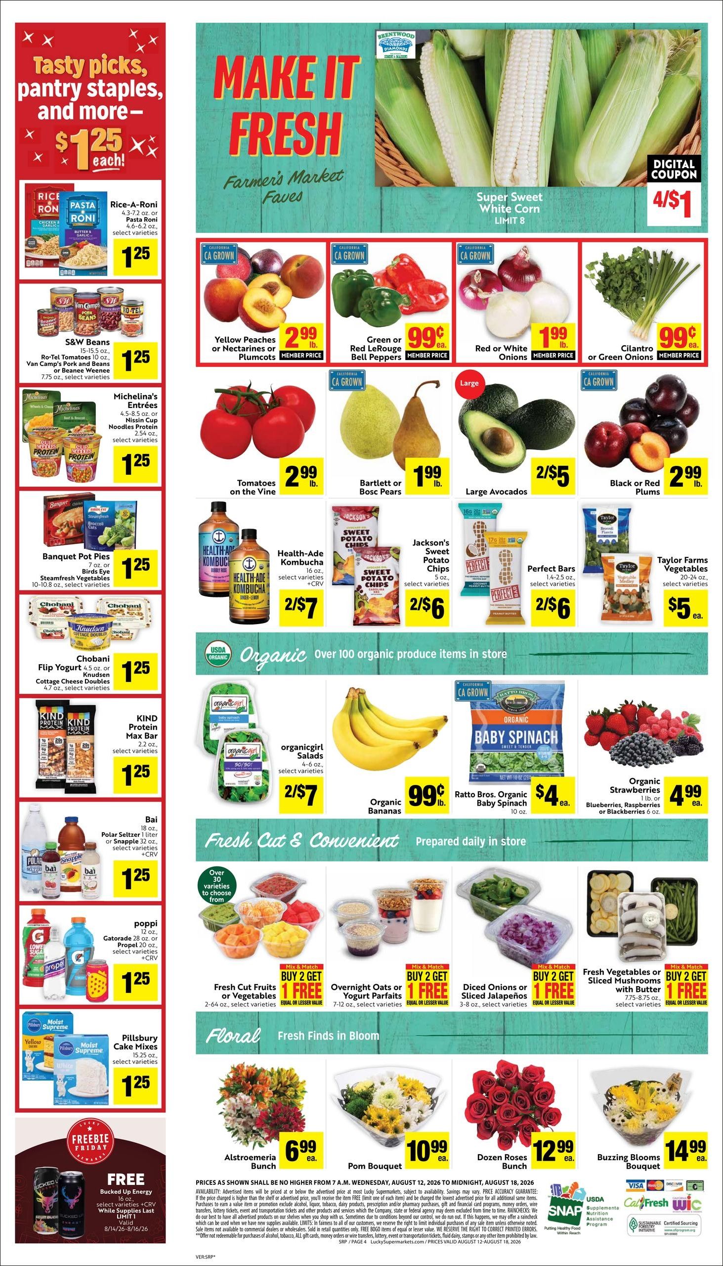 Lucky Supermarkets (Sunol–Burlingame Area, CA) Weekly Ad August 12 - 18, 2026