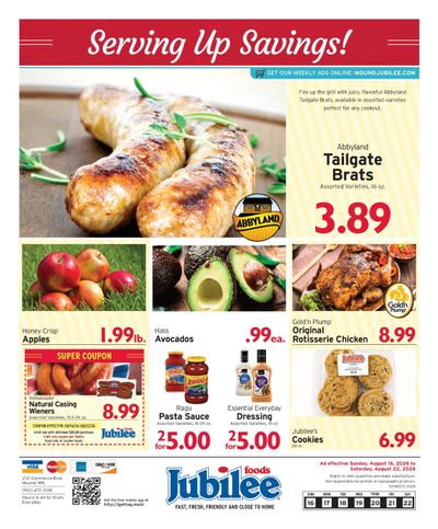 Mound Jubilee Foods Weekly Ad August 16 - 22, 2026