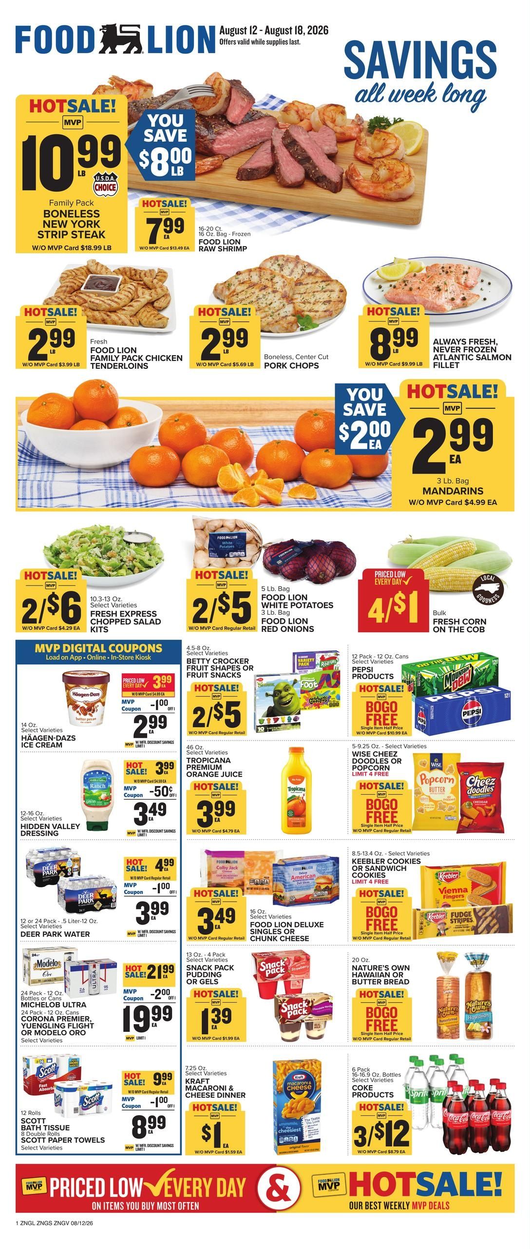 Food Lion (East Flat Rock–Flat Rock Area, NC) Weekly Ad August 12 - 18, 2026
