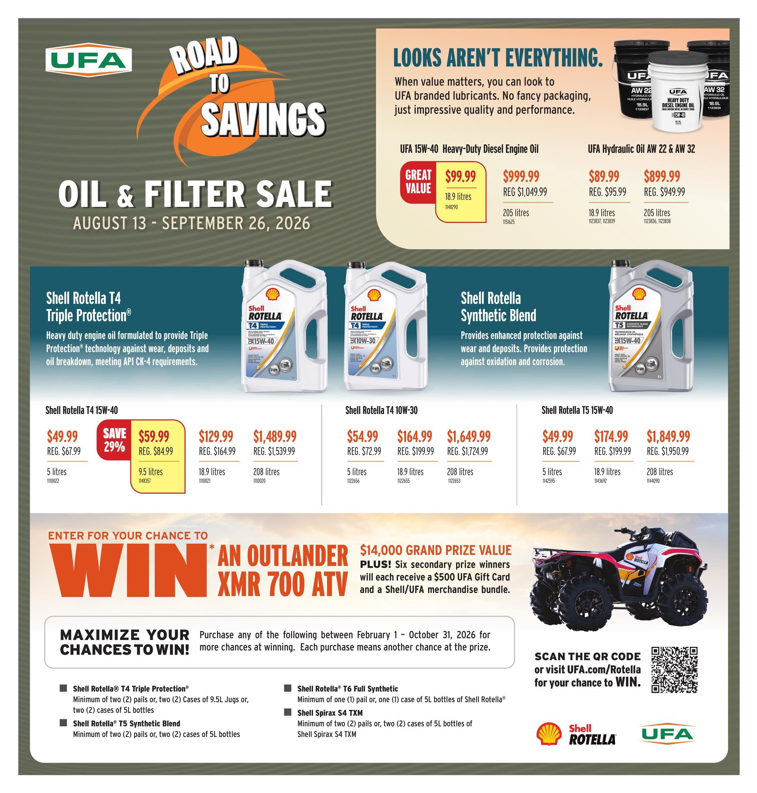 UFA Co-operative Limited Flyer August 13 to September 26