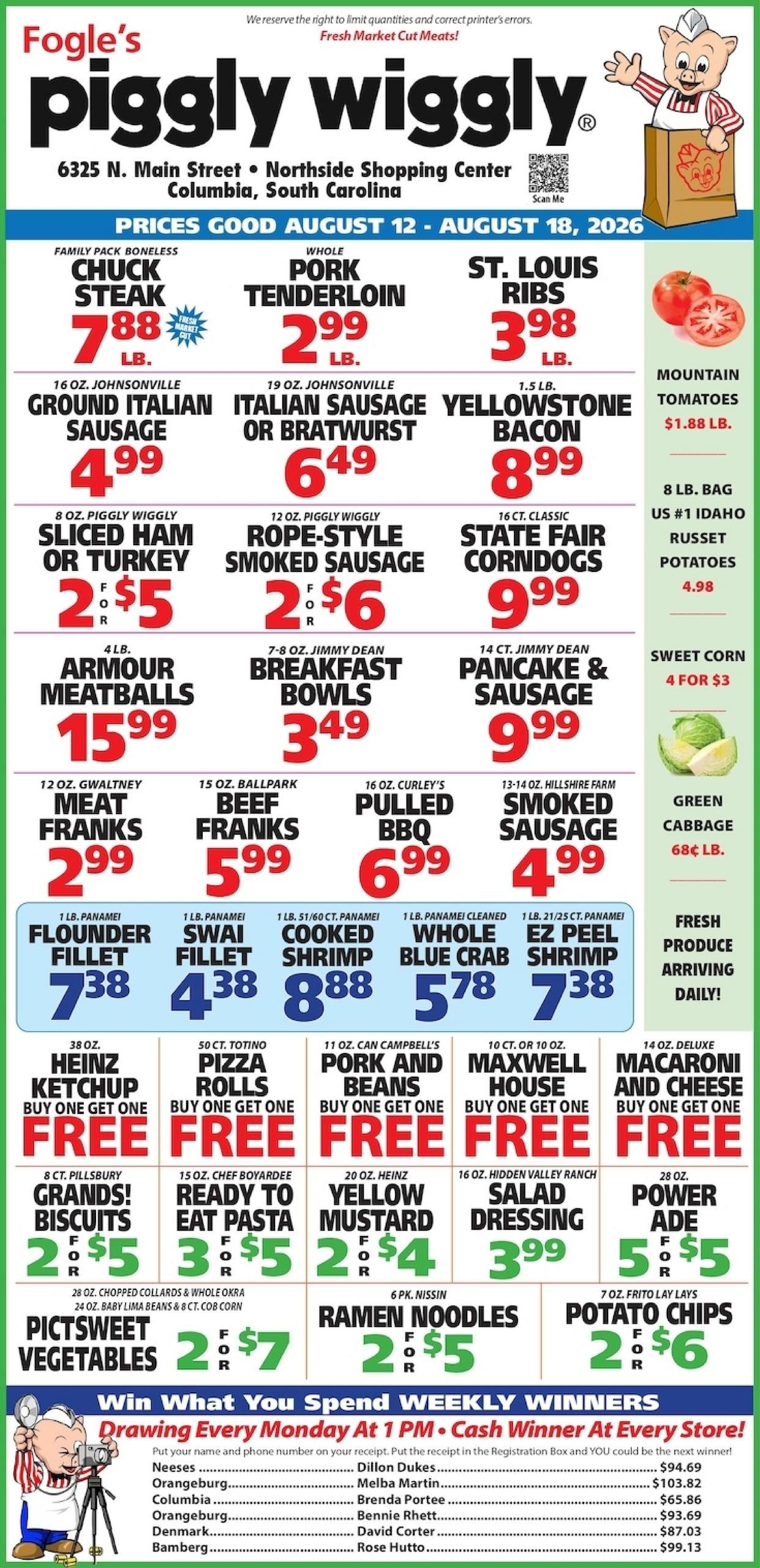 Piggly Wiggly (State Park–Ballentine Area, SC) Weekly Ad August 12 - 18, 2026