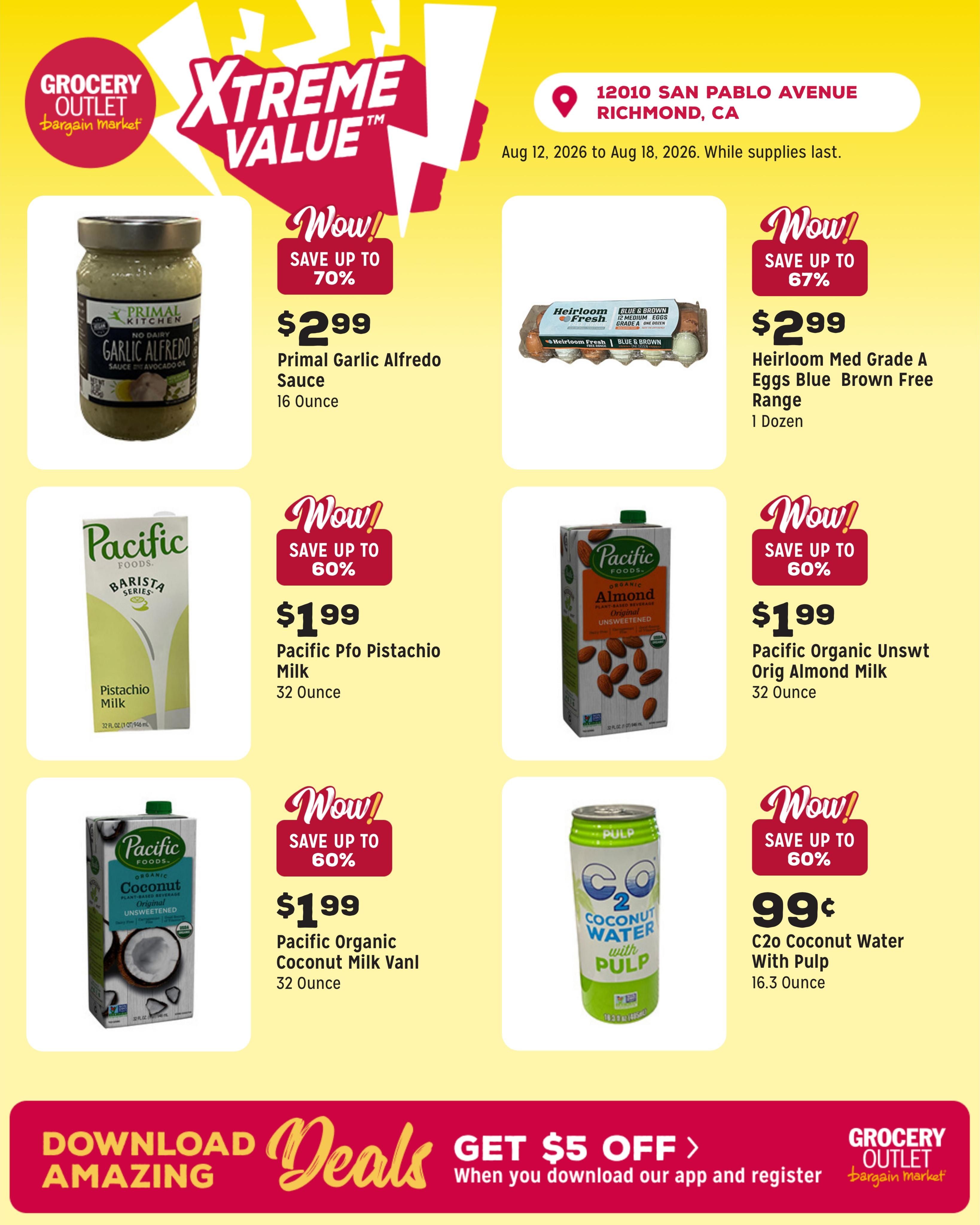 Grocery Outlet (Berkeley Area, CA) Weekly Ad August 12 - 18, 2026