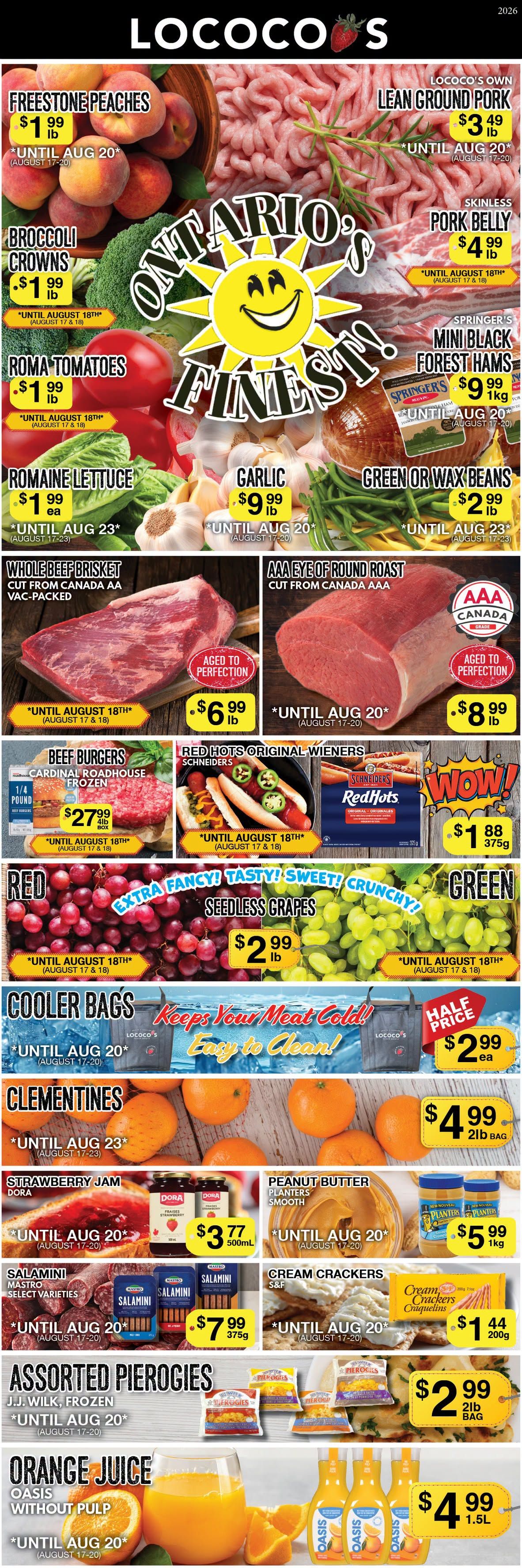 Lococo's Flyer August 17 to 20