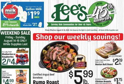 Lee's Marketplace (Hyde Park–Smithfield Area, UT) Weekly Ad August 12 - 18, 2026