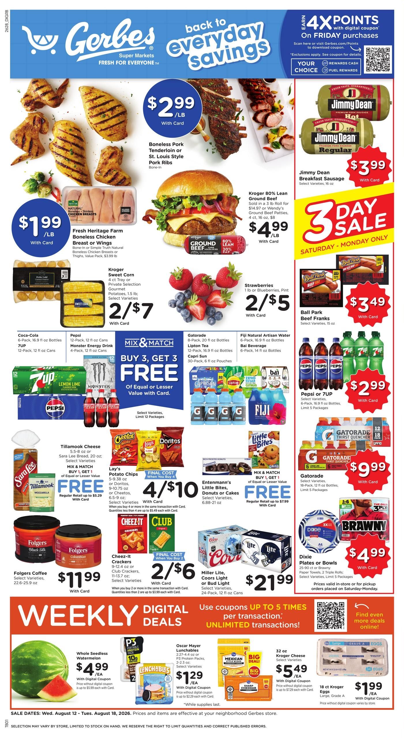 Gerbes (Smithton–Mora Area, MO) Weekly Ad August 12 - 18, 2026