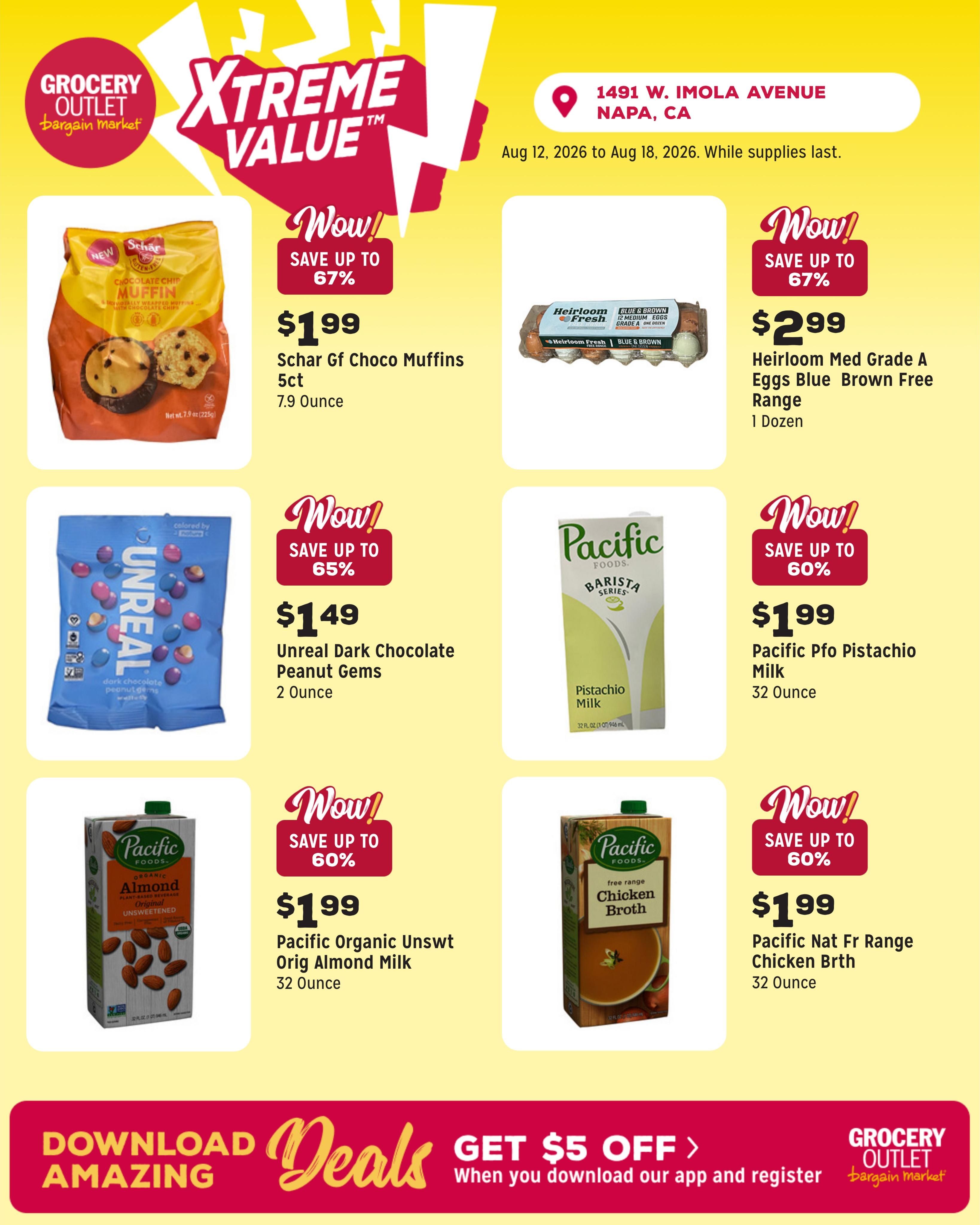 Grocery Outlet (Napa Area, CA) Weekly Ad August 12 - 18, 2026