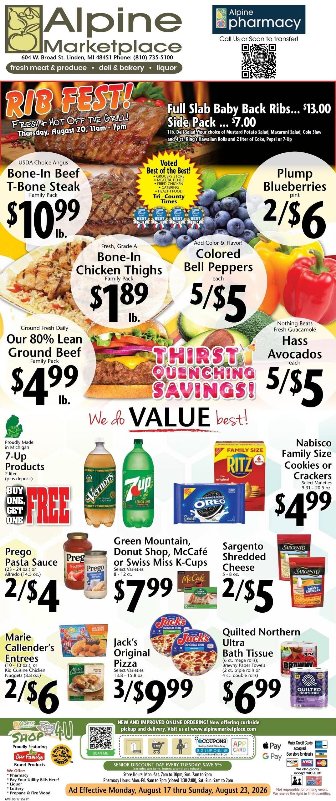 Alpine Marketplace Weekly Ad August 16 - 22, 2026