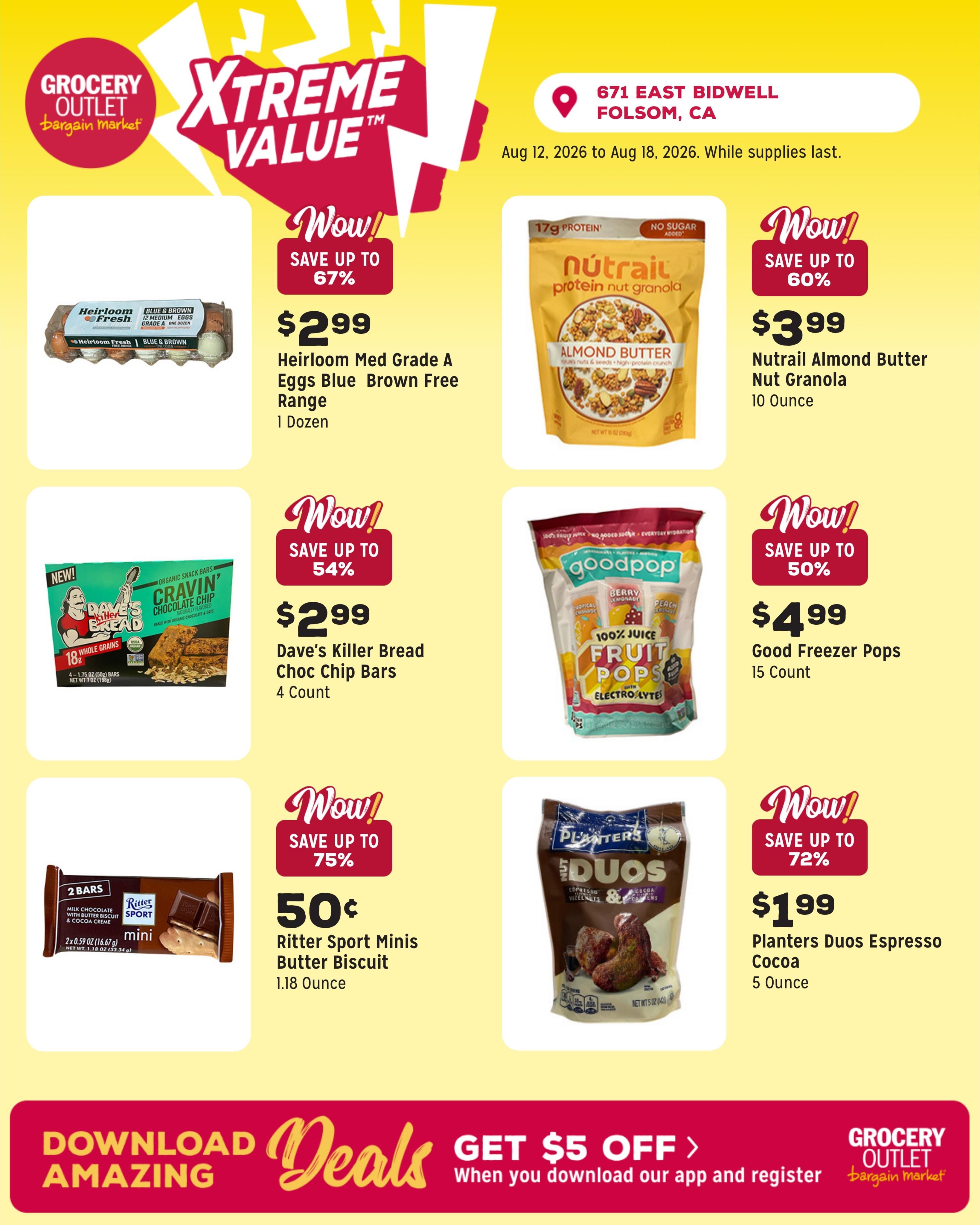 Grocery Outlet (Sloughhouse Area, CA) Weekly Ad August 12 - 18, 2026