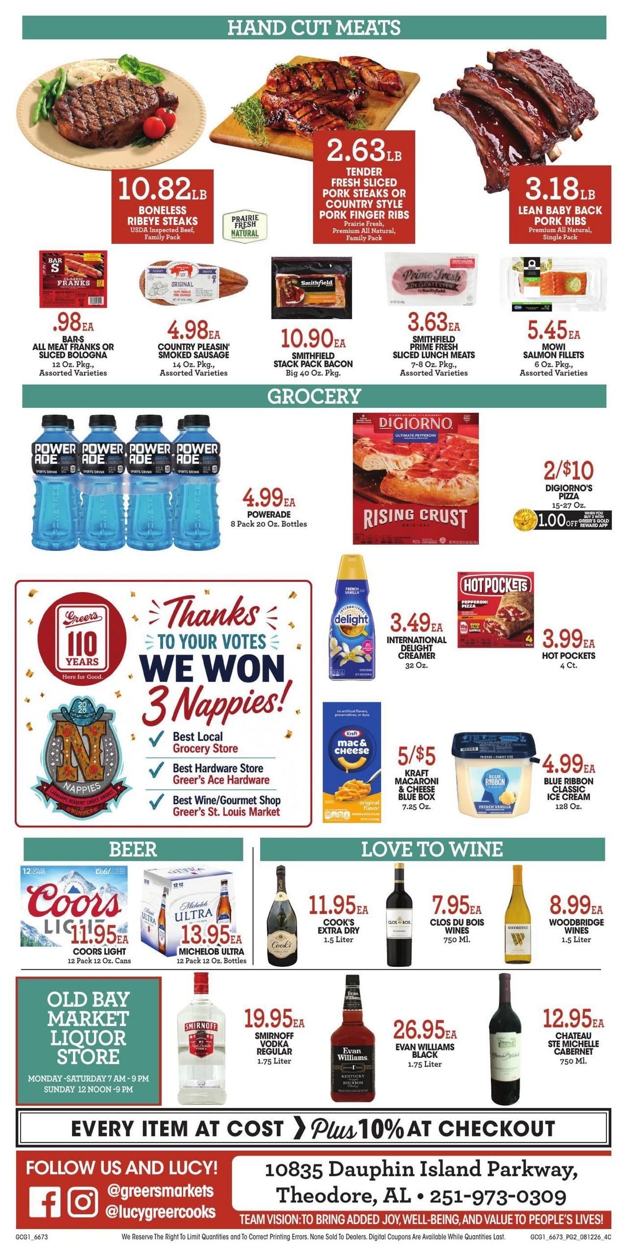 Greer'sMarket Weekly Ad August 12 - 18, 2026