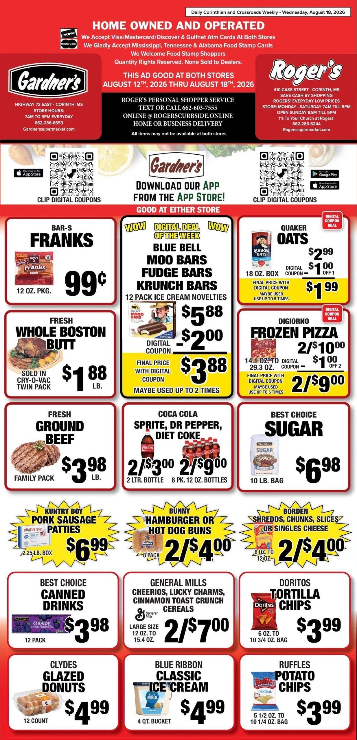 Gardner's Supermarket Weekly Ad August 12 - 18, 2026