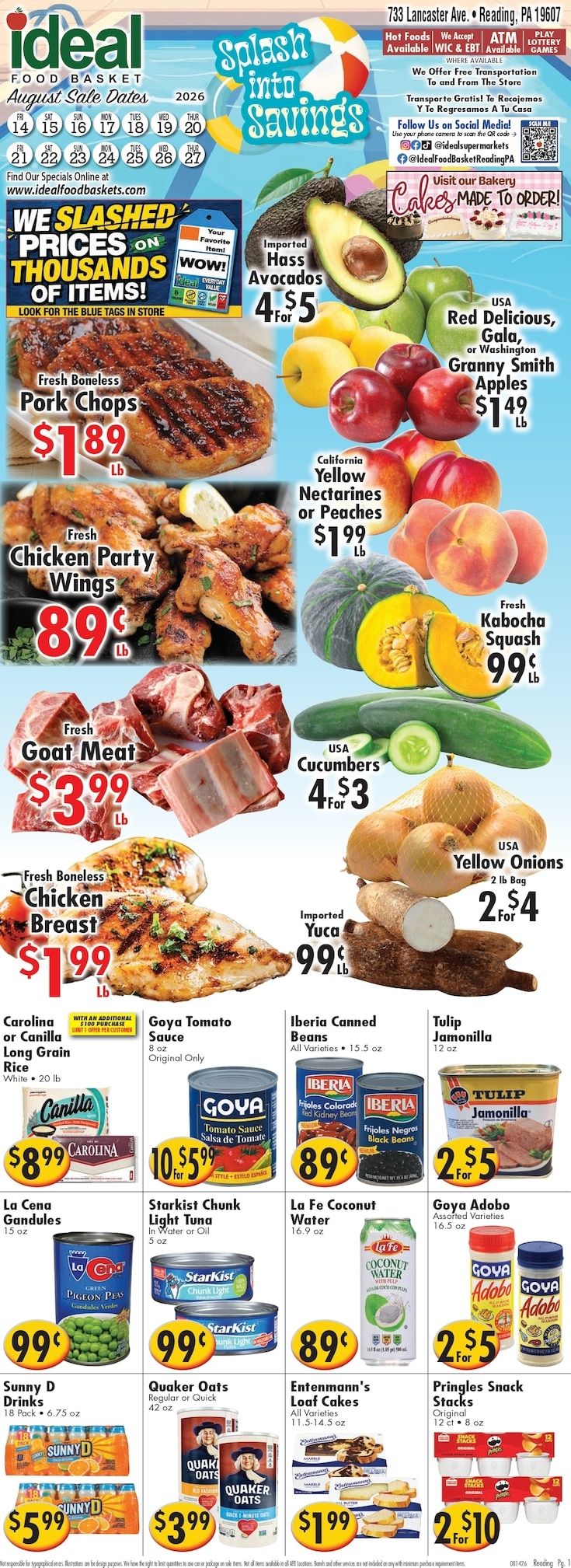 Ideal Food Basket (Reading, PA) Weekly Ad August 21 - 27, 2026