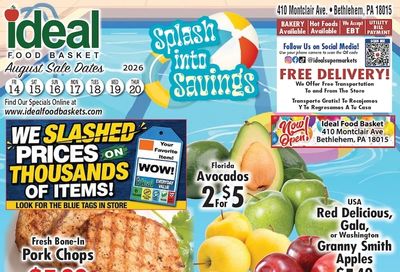 Ideal Food Basket (Bethlehem, PA) Weekly Ad August 14 - 20, 2026