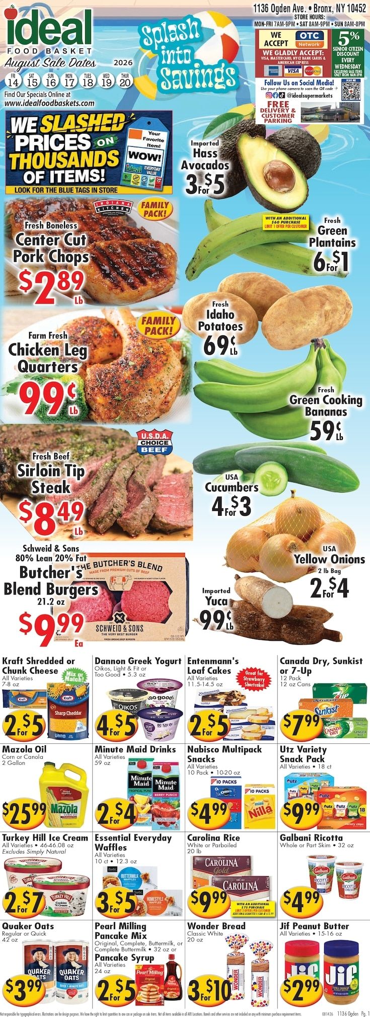Ideal Food Basket (Bronx, NY) Weekly Ad August 14 - 20, 2026