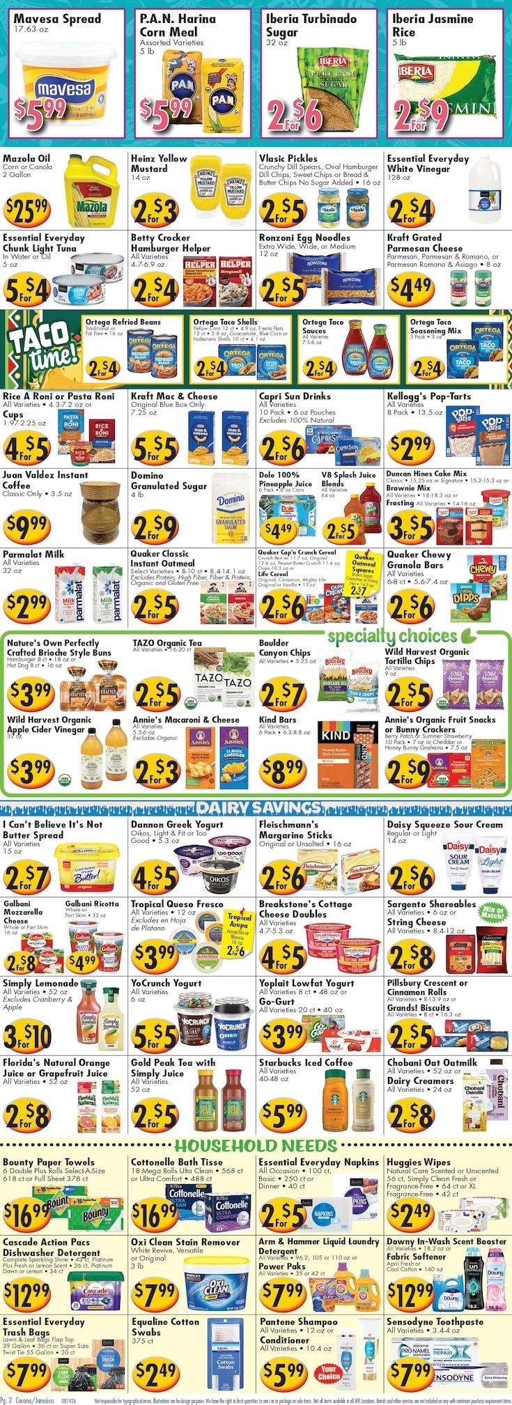 Ideal Food Basket (Corona and Jamaica, NY) Weekly Ad August 14 - 20, 2026
