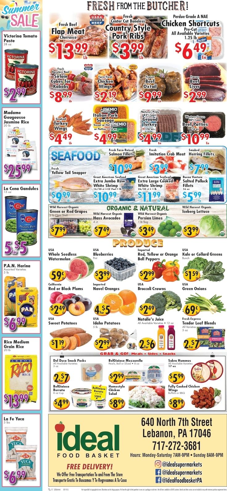 Ideal Food Basket (Lebanon, PA) Weekly Ad August 14 - 20, 2026
