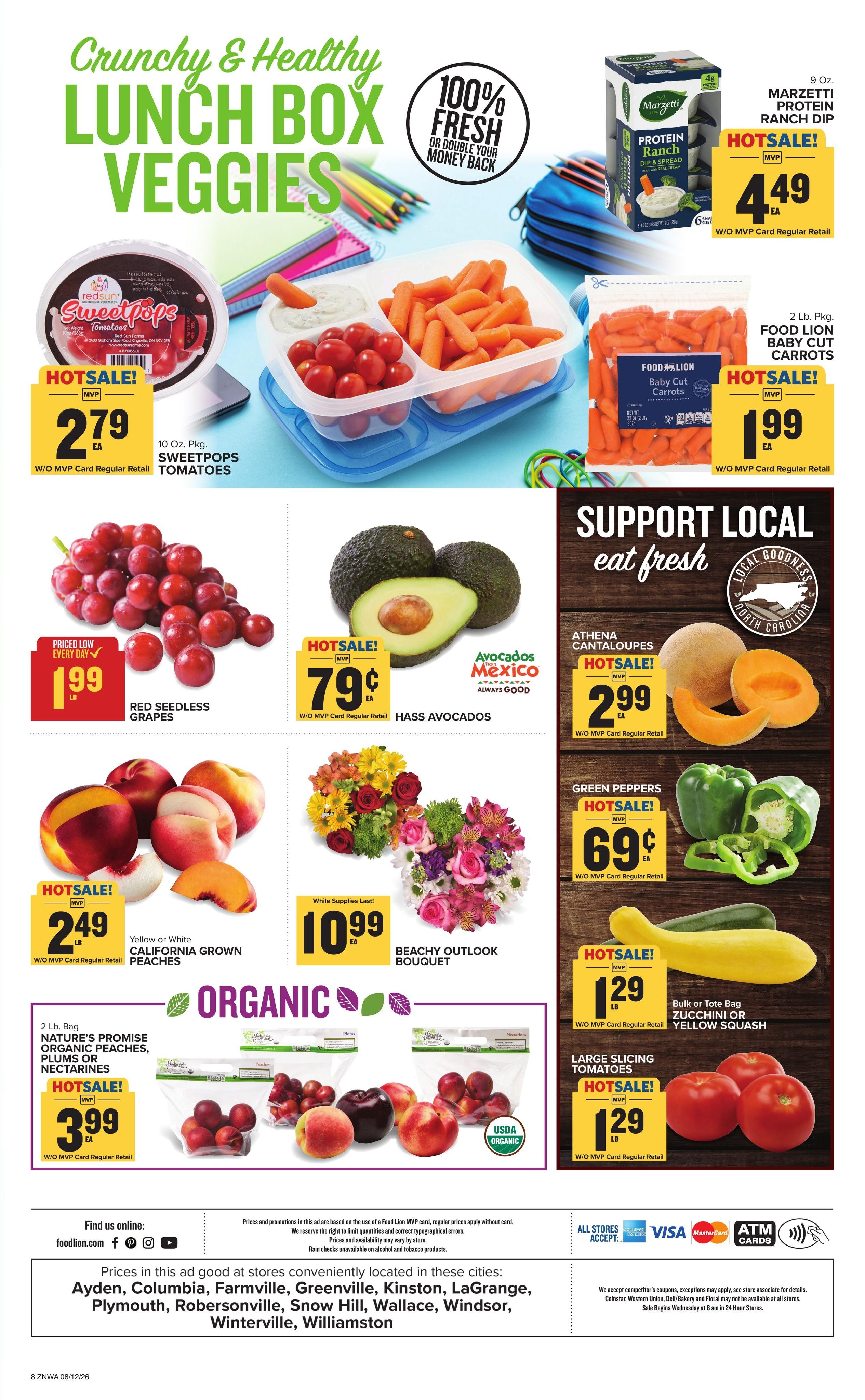 Food Lion (Dover Area, NC) Weekly Ad August 12 - 18, 2026