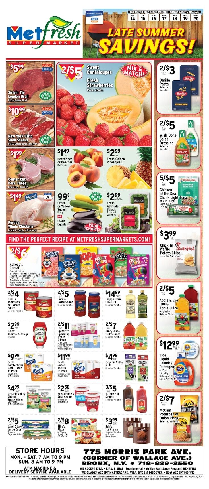 Met Foodmarkets (775 Morris Park Ave, Bronx, NY) Weekly Ad August 14 - 20, 2026