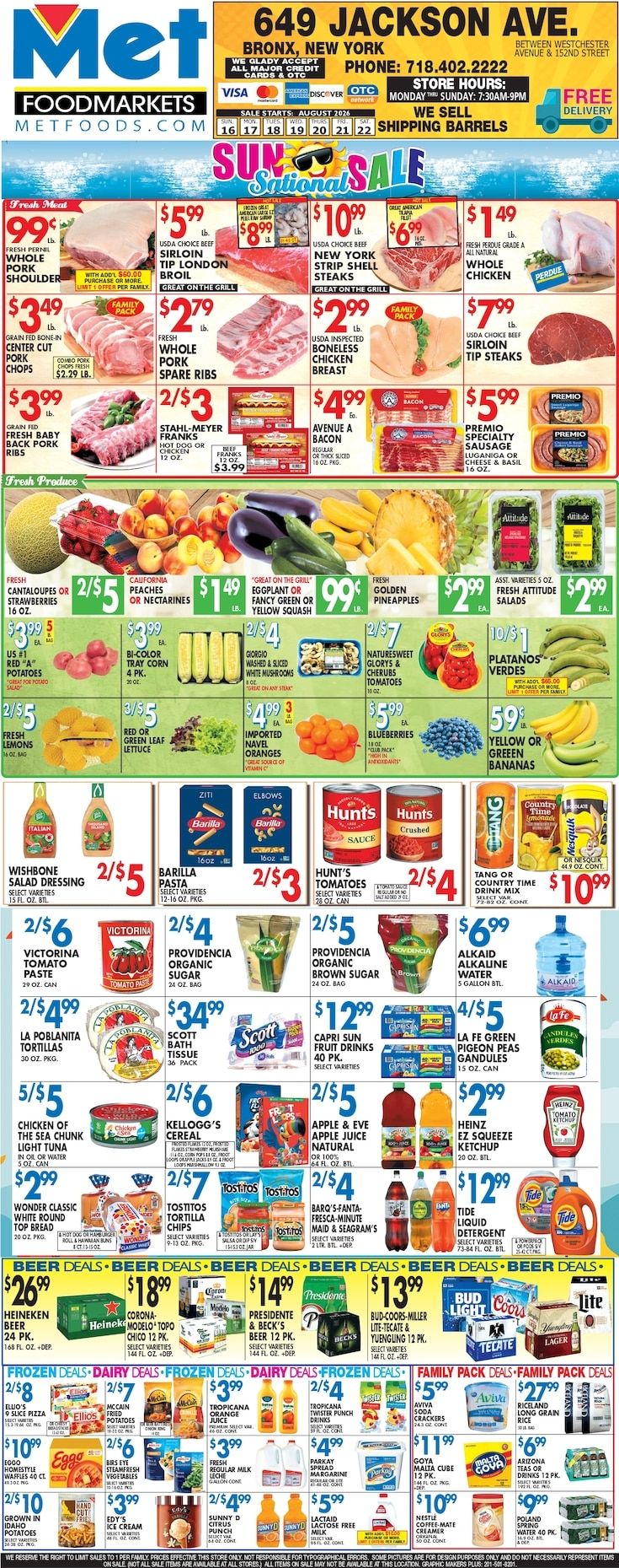 Met Foodmarkets (Bronx, NY) Weekly Ad August 16 - 22, 2026