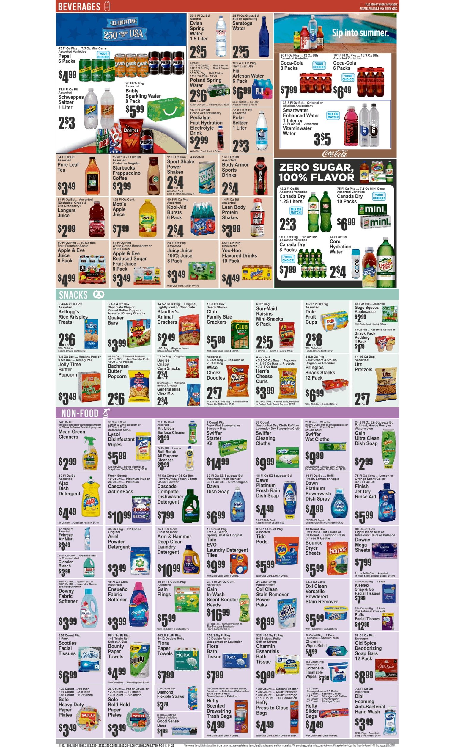 SuperFresh Supermarkets (Irvington, NJ) SuperFresh Weekly Ad August 14 - 20, 2026