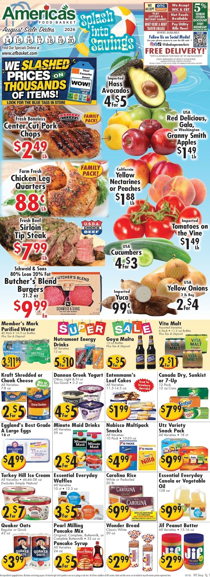 America's Food Basket (Connecticut, New York) Weekly Ad August 14 - 20, 2026