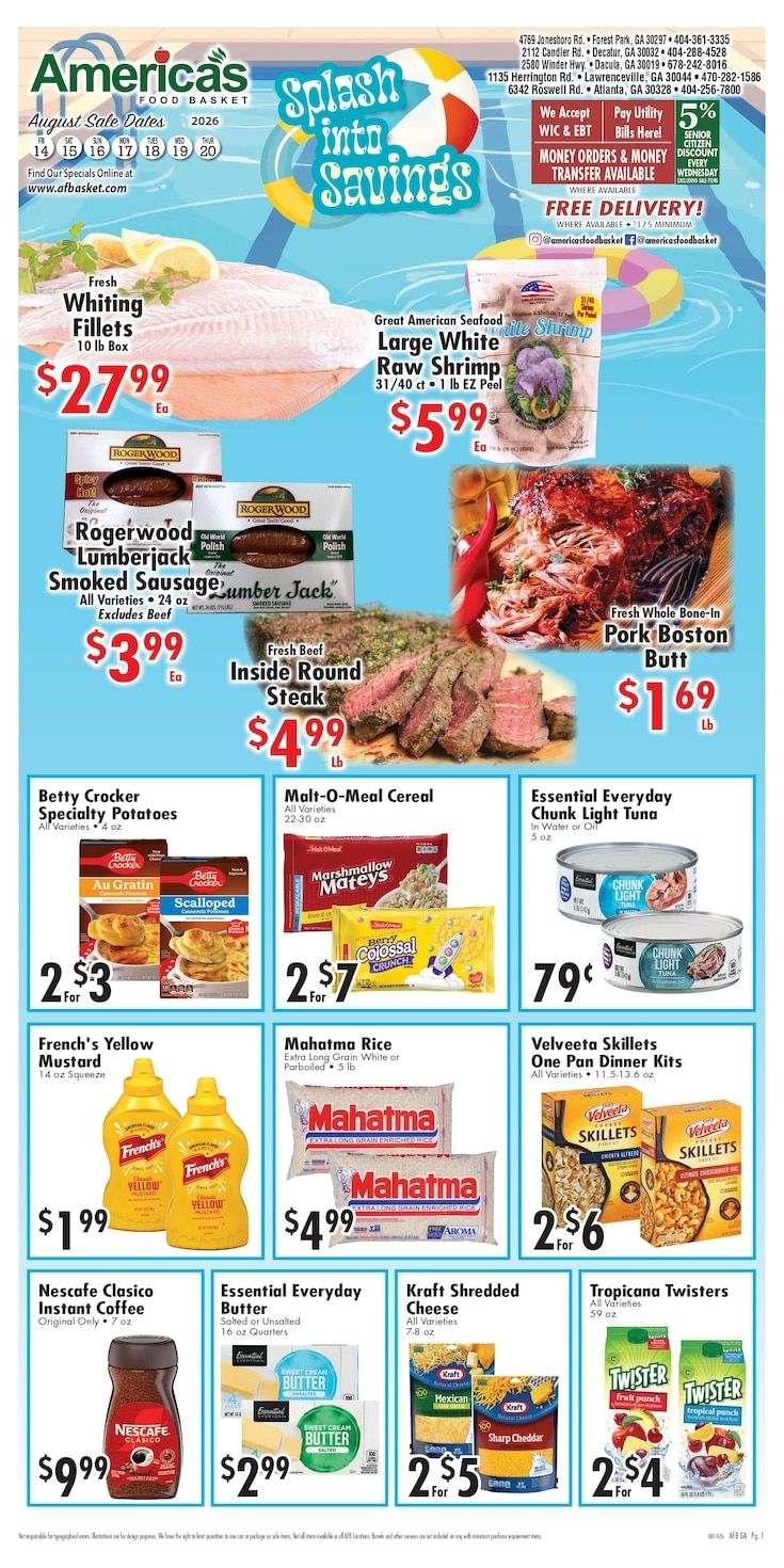 America's Food Basket (Georgia) Weekly Ad August 14 - 20, 2026
