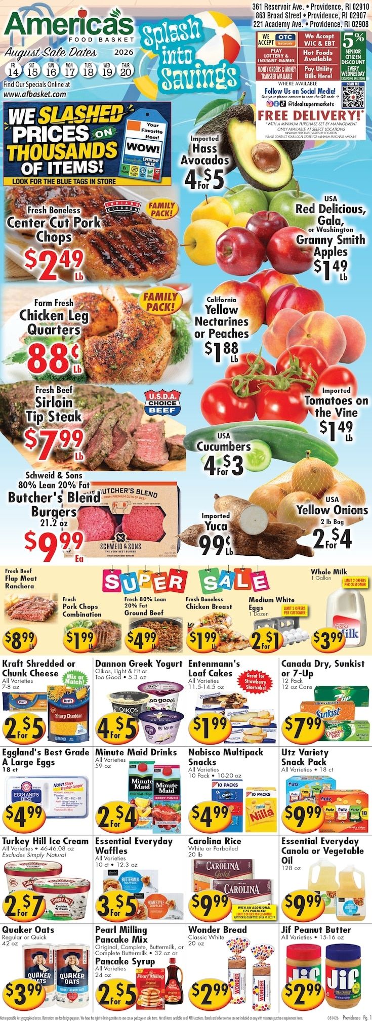 America's Food Basket (Rhode Island) Weekly Ad August 14 - 20, 2026