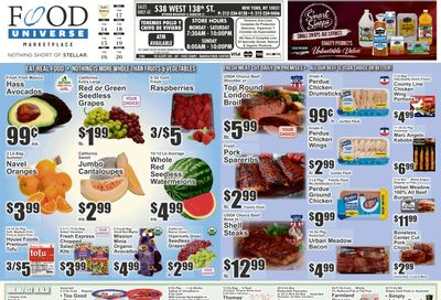 Food Universe (538 W. 138th St., New York, NY) Weekly Ad August 14 - 20, 2026