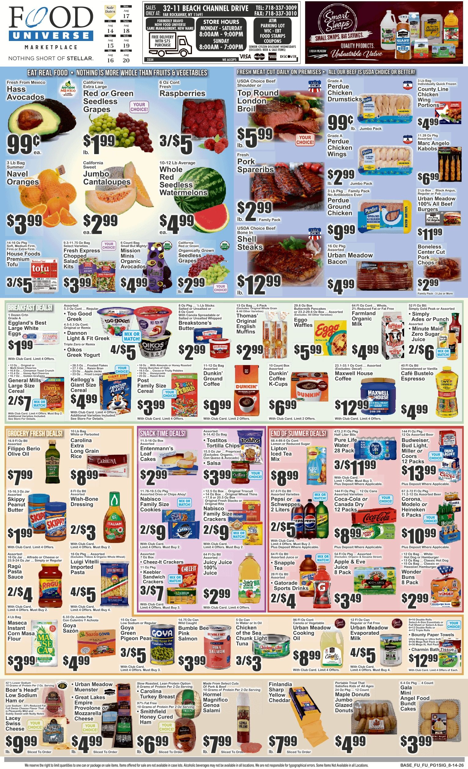 Food Universe (Far Rockaway, NY) Weekly Ad August 14 - 20, 2026