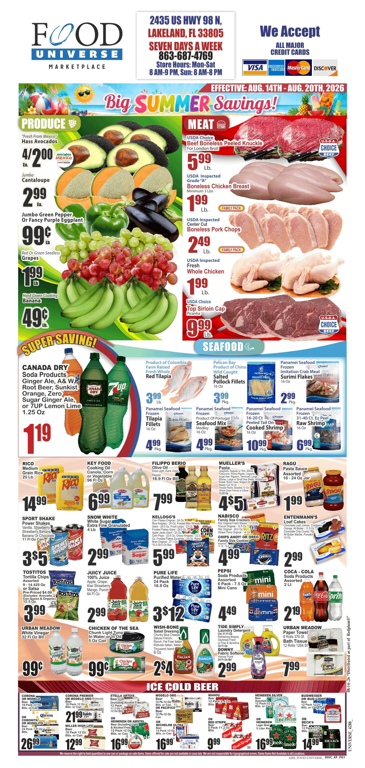 Food Universe (Lakeland, FL) Weekly Ad August 14 - 20, 2026