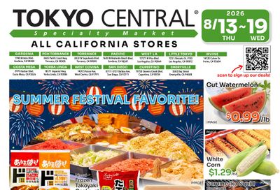 Tokyo Central and Marukai Weekly Ad August 13 - 19, 2026