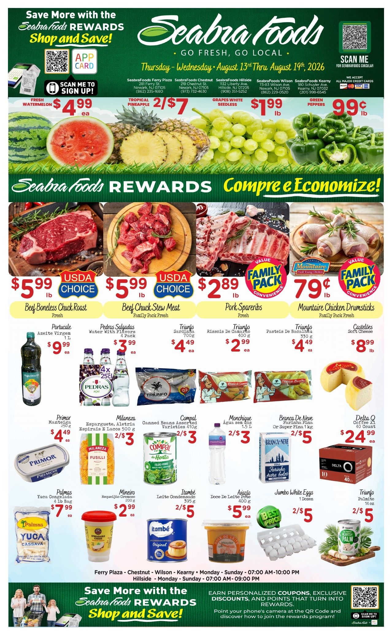 Seabra Foods (New Jersey) Weekly Ad August 13 - 19, 2026