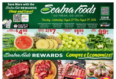 Seabra Foods (New Jersey) Weekly Ad August 13 - 19, 2026
