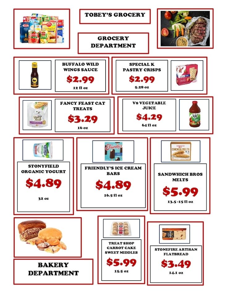 Tobey's Grocery Weekly Ad August 14 - 20, 2026