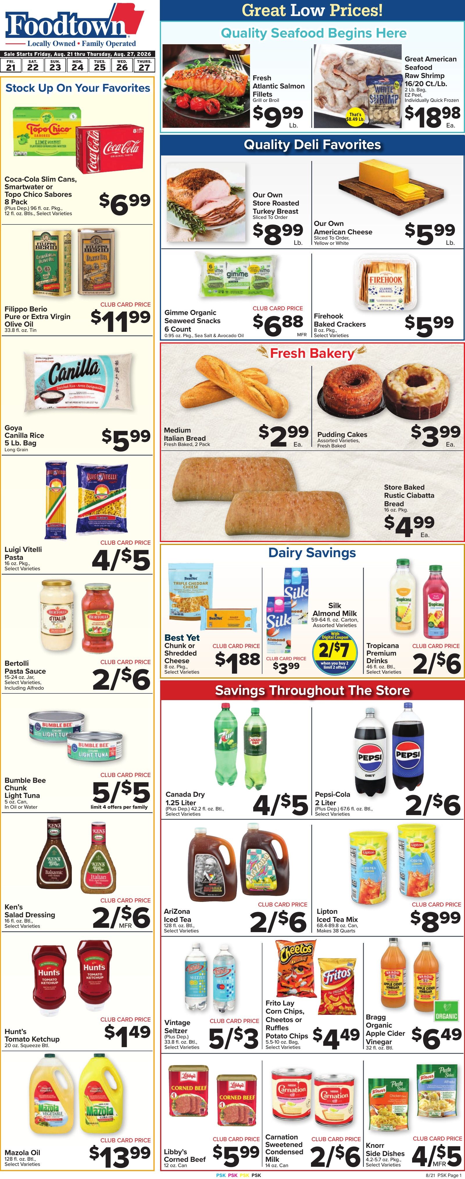 Foodtown Weekly Ad August 21 - 27, 2026