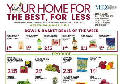 Aron's Kissena Farms Weekly Ad August 16 - 21, 2026