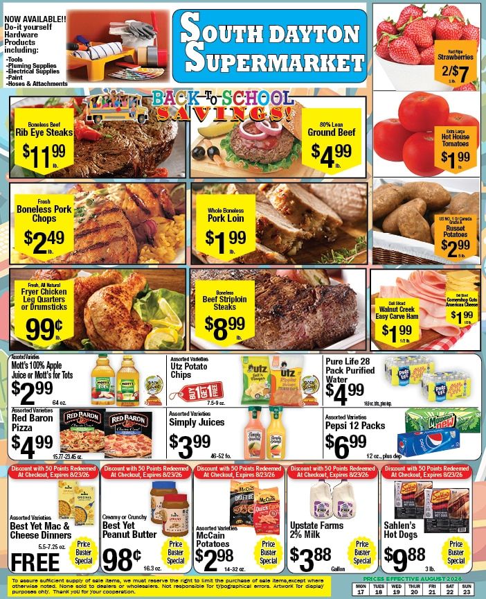 South Dayton Supermarket Weekly Ad August 17 - 23, 2026