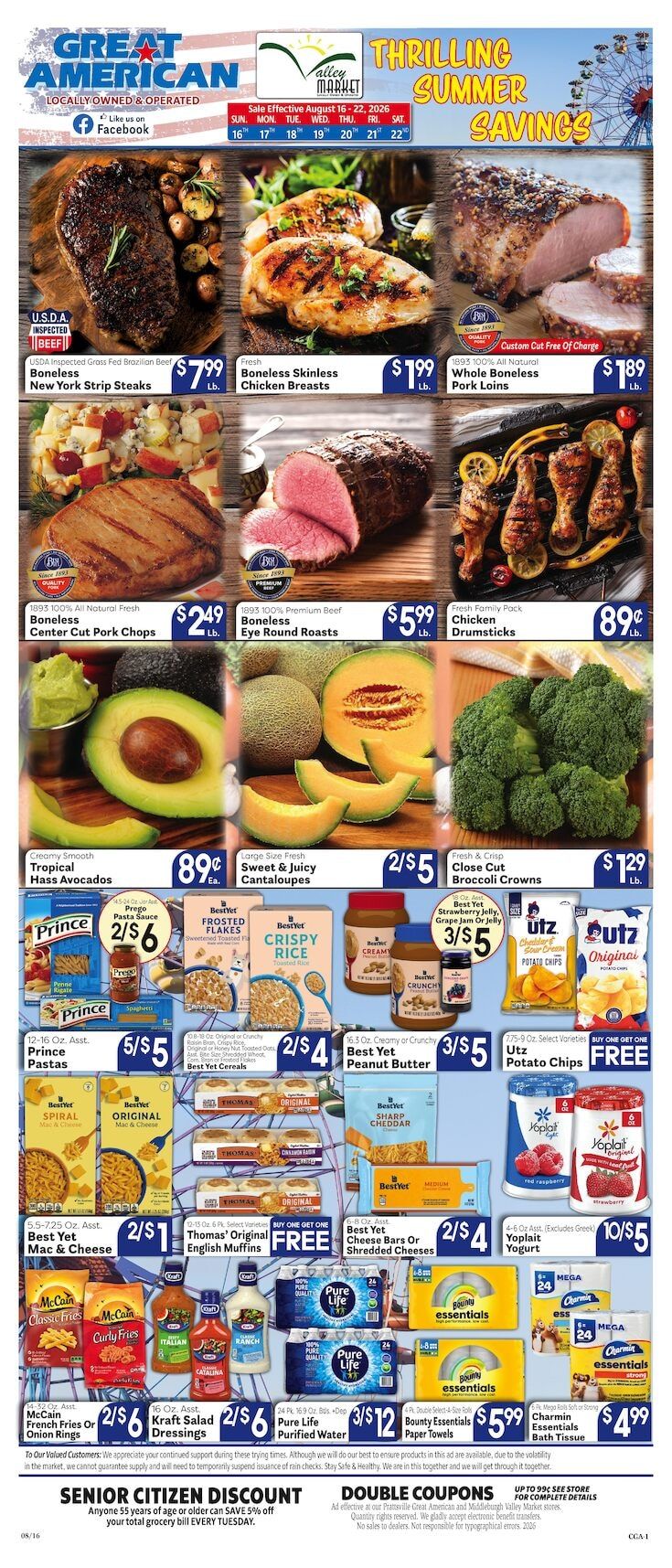 Valley Market and Jim's Great American Weekly Ad August 16 - 22, 2026