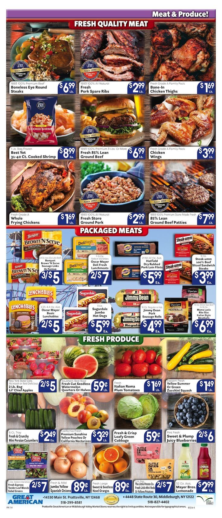 Valley Market and Jim's Great American Weekly Ad August 16 - 22, 2026