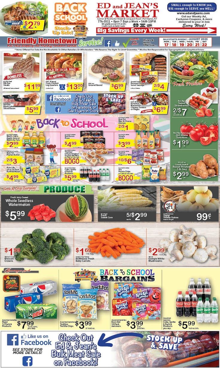 Ed and Jean's Market Weekly Ad August 16 - 22, 2026