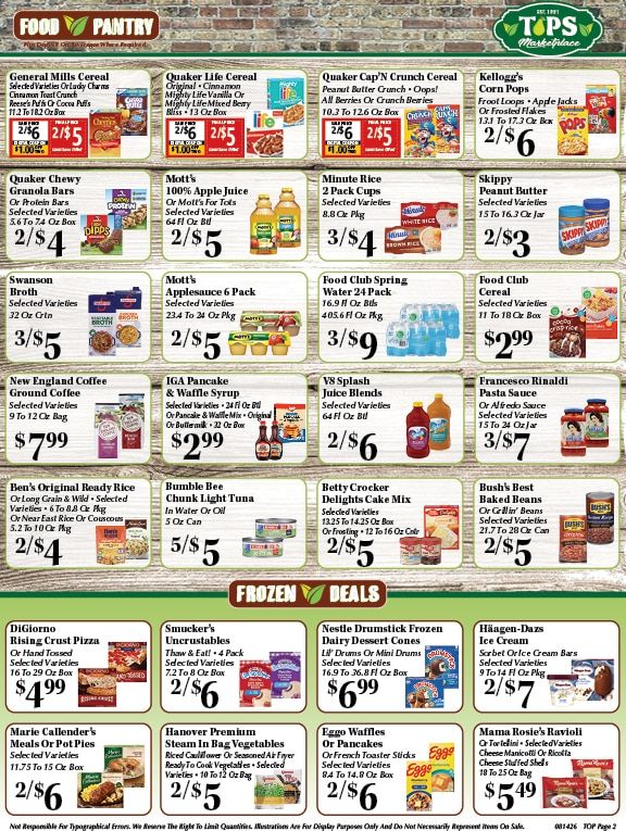 Tops Marketplace Weekly Ad August 14 - 20, 2026