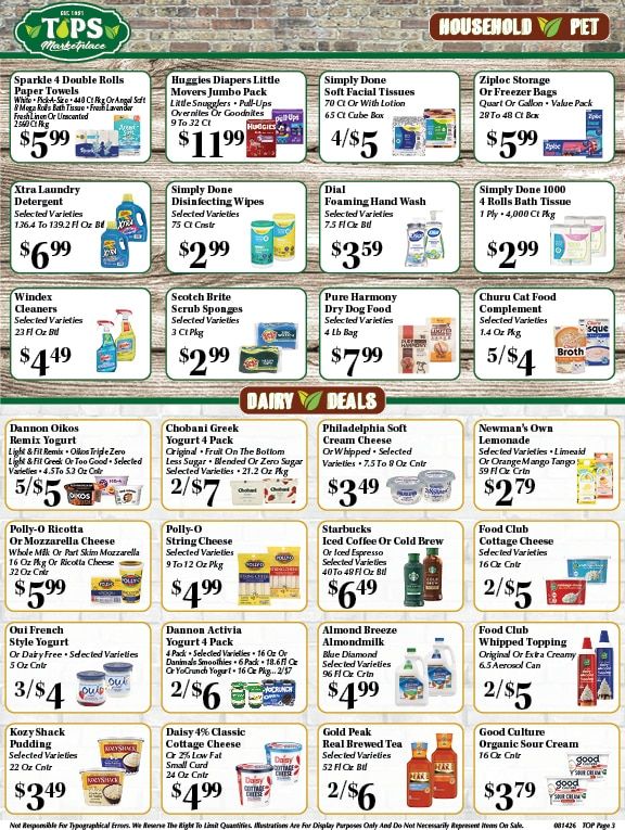 Tops Marketplace Weekly Ad August 14 - 20, 2026