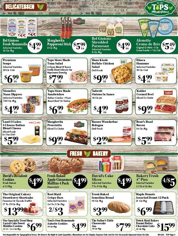 Tops Marketplace Weekly Ad August 14 - 20, 2026