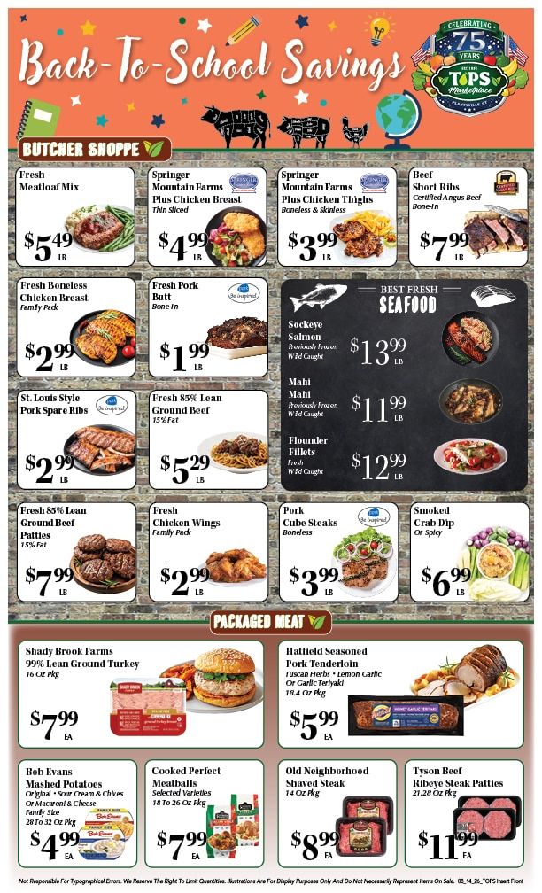 Tops Marketplace Weekly Ad August 14 - 20, 2026