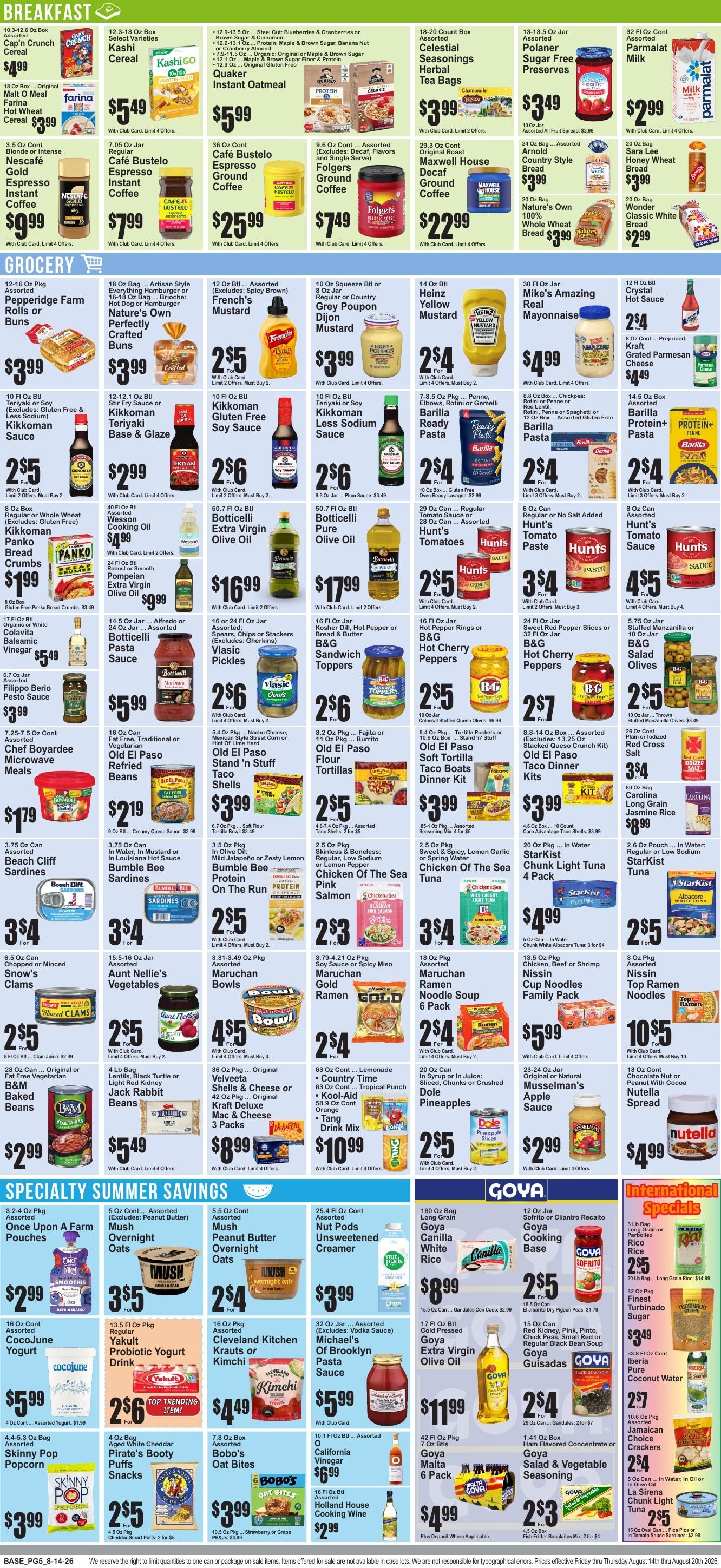 Market Fresh Supermarkets Weekly Ad August 14 - 20, 2026