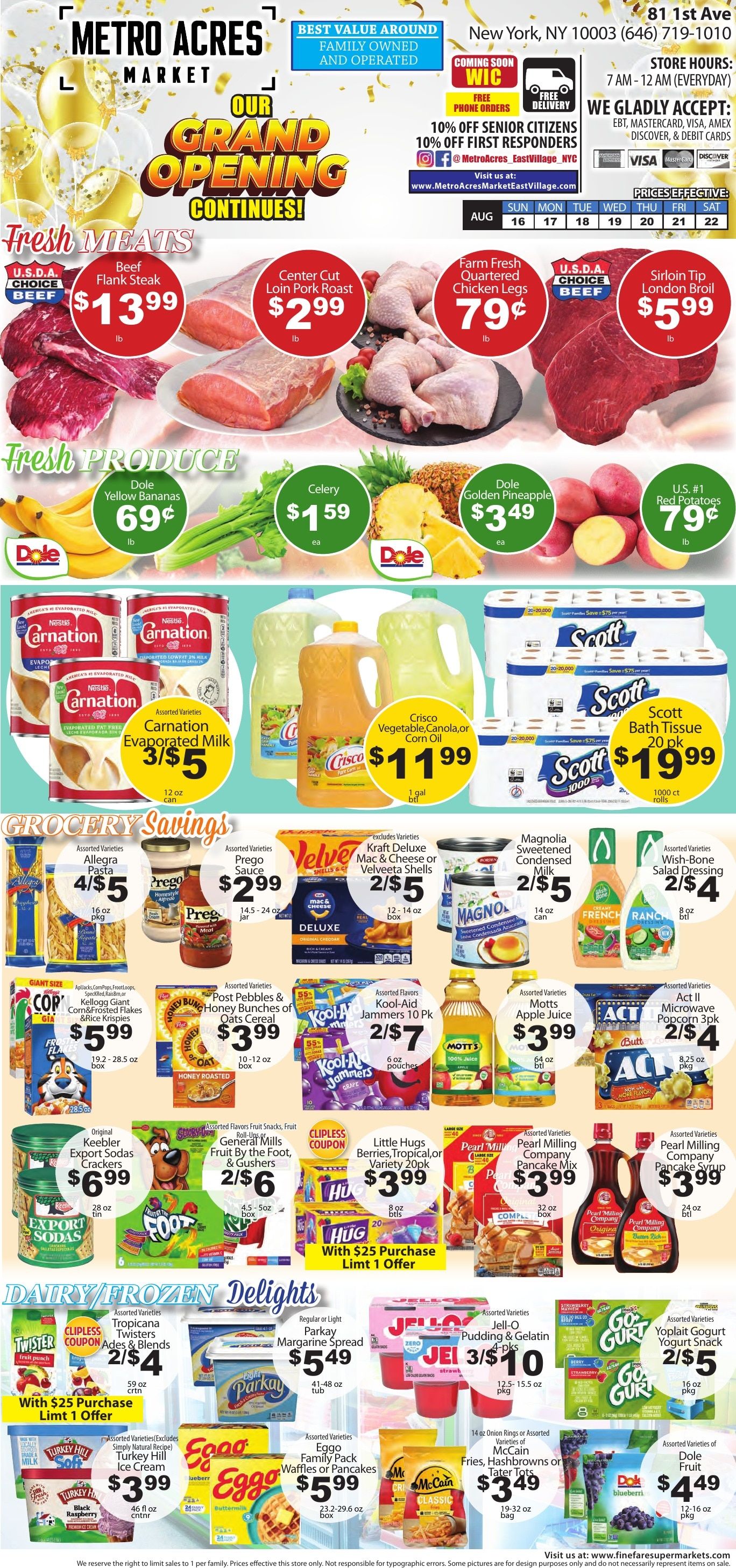 Metro Acres Market Weekly Ad August 16 - 22, 2026