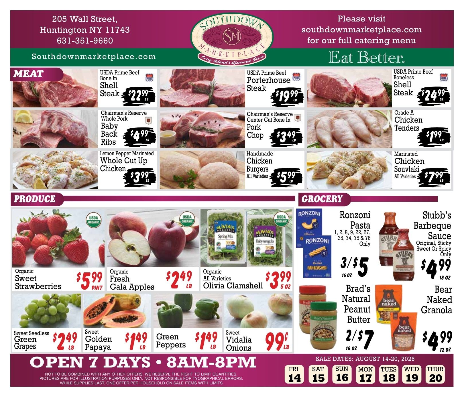 Southdown Marketplace (Huntington, NY) Weekly Ad August 14 - 20, 2026