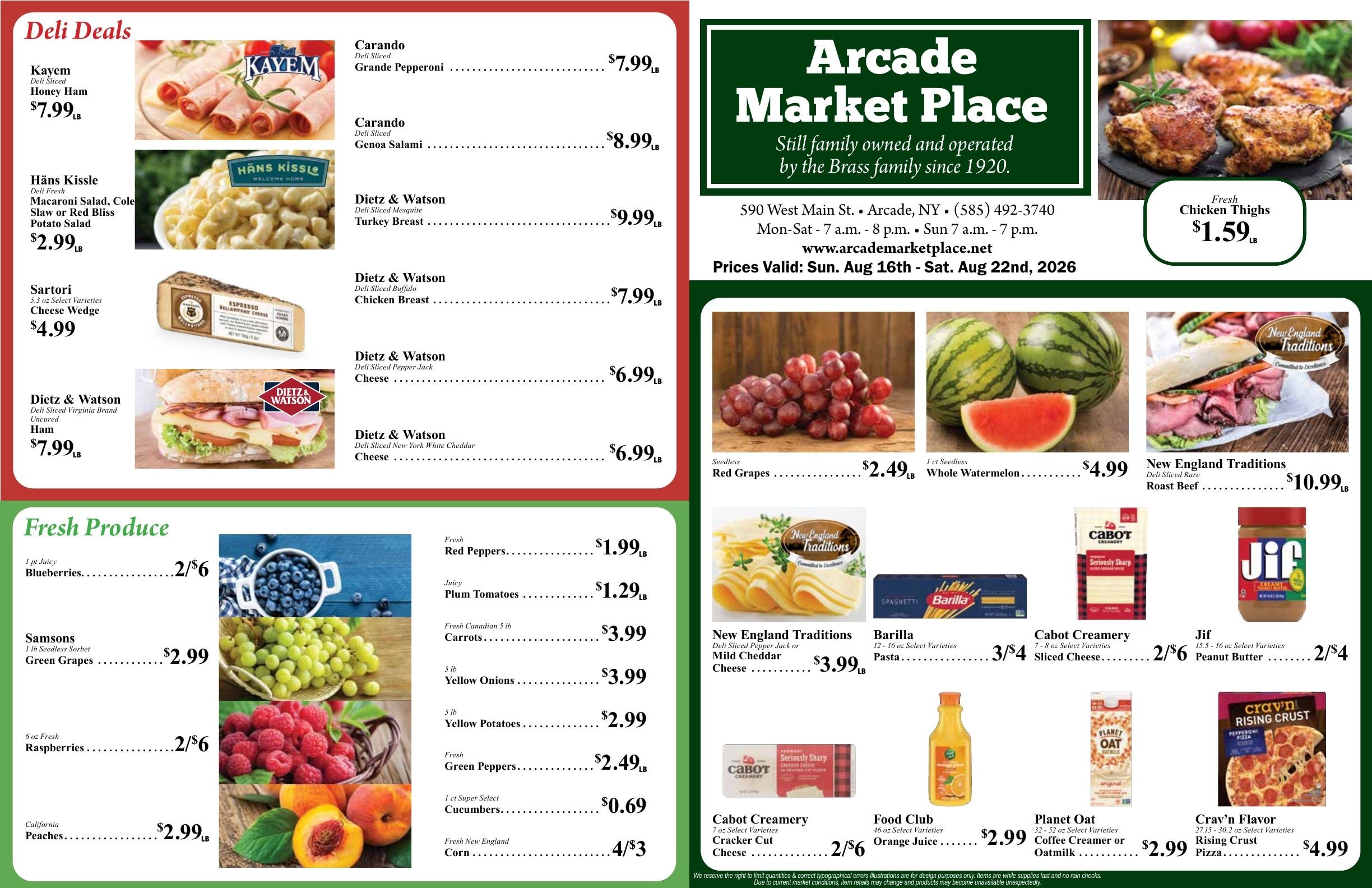 Arcade Market Place Weekly Ad August 16 - 22, 2026